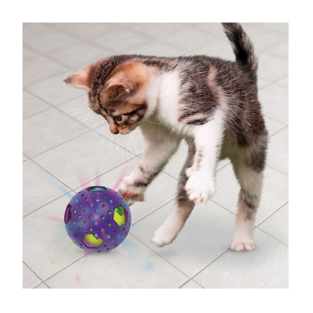 Foto 4 pulgar | Pelota para Gato Kong CA456 con Luces Multicolores con Catnip