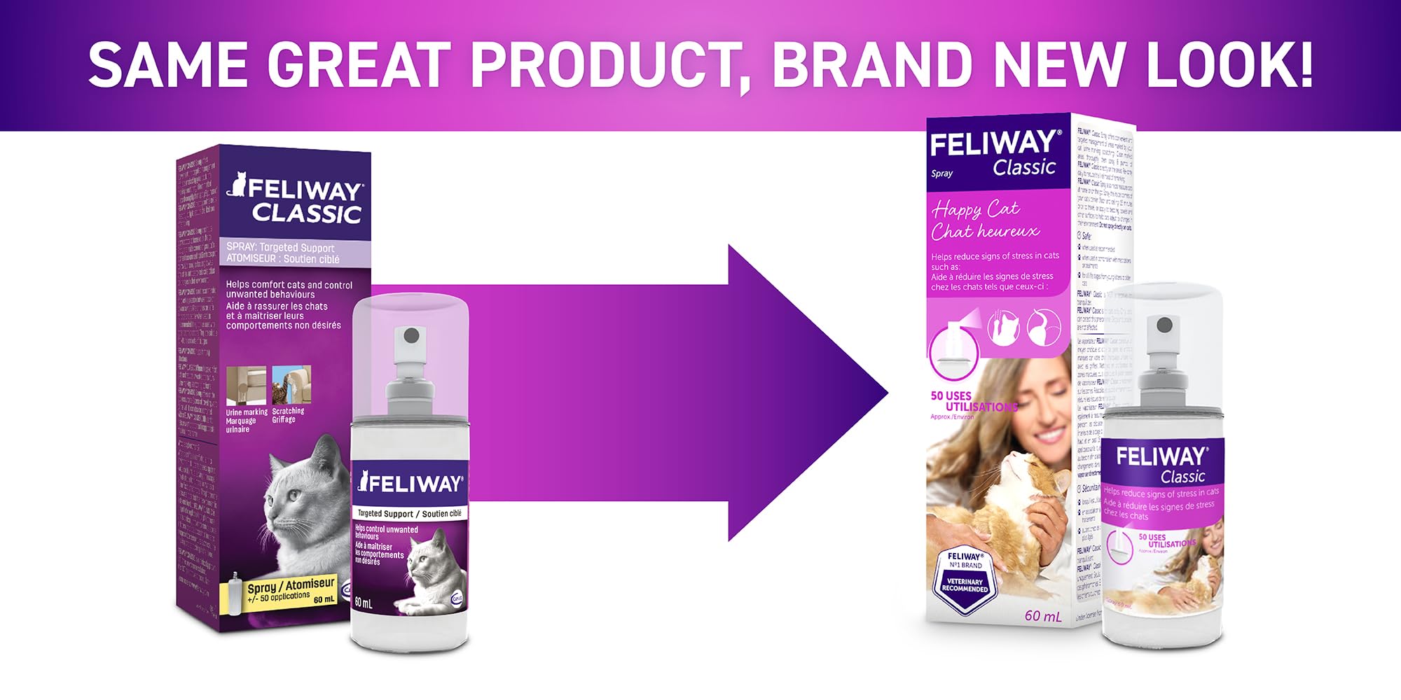 Foto 3 pulgar | Spray Feliway Classic Para Gatos, 60 Ml, Para Viajes En Coche Y Visitas Al Veterinario - Venta Internacional.