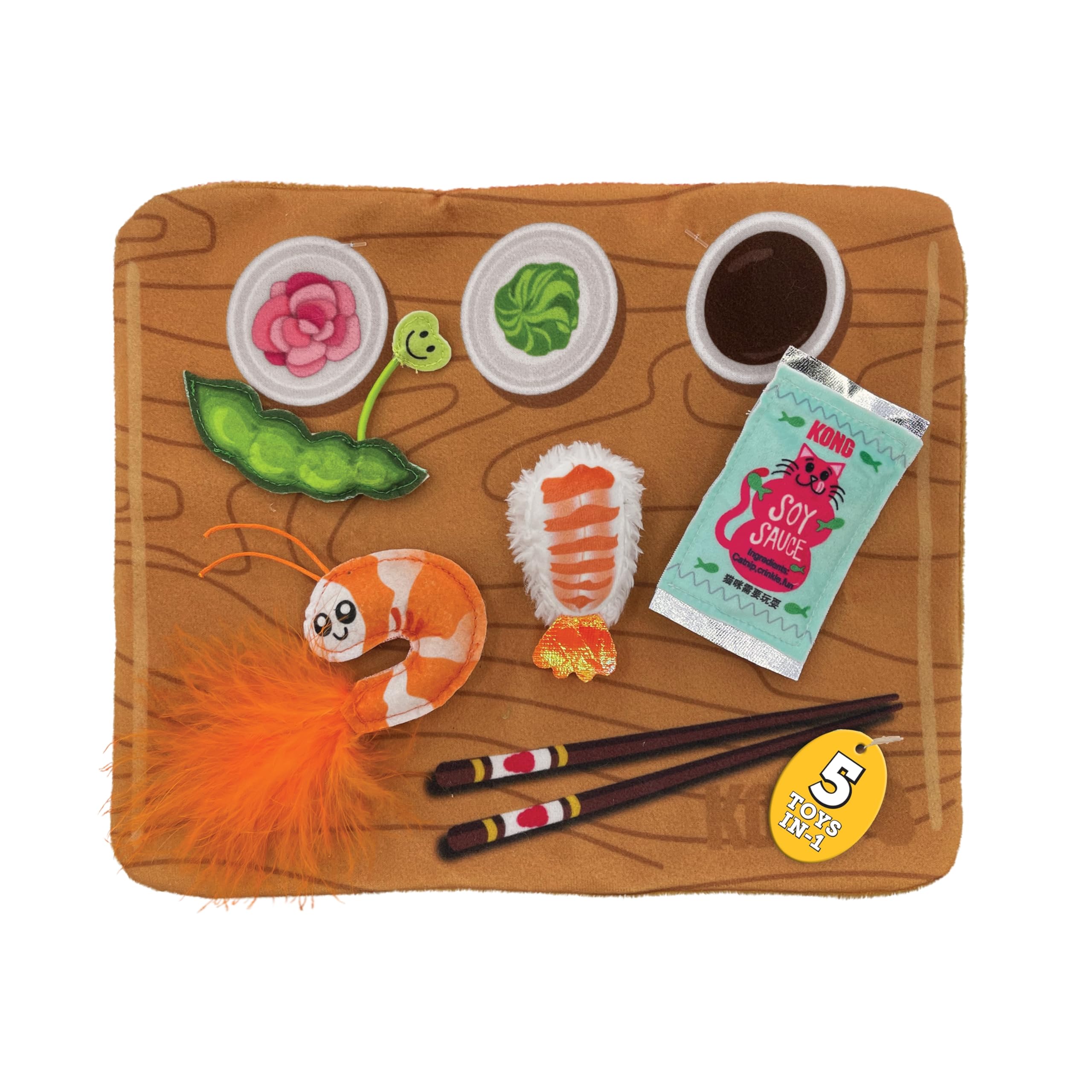 Foto 2 pulgar | Sushi Pull-a-partz De Toy Kong Para Gato Con 5 Juguetes En 1 - Venta Internacional.