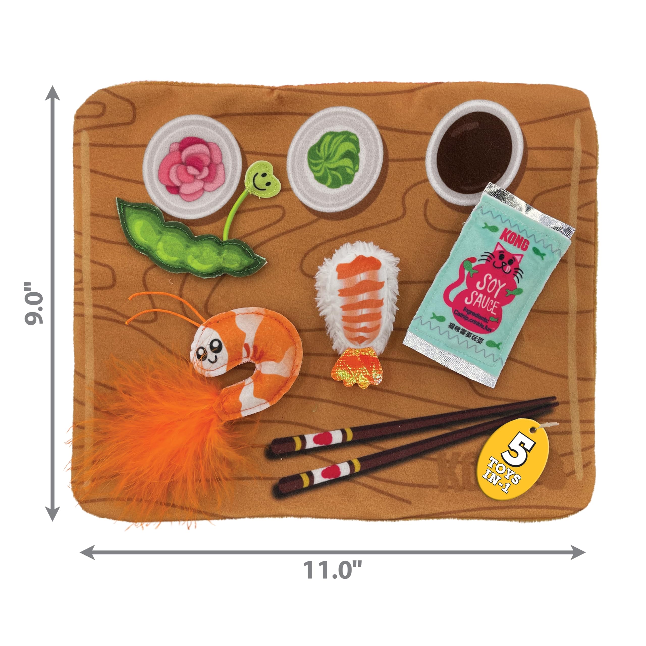 Foto 5 pulgar | Sushi Pull-a-partz De Toy Kong Para Gato Con 5 Juguetes En 1 - Venta Internacional.