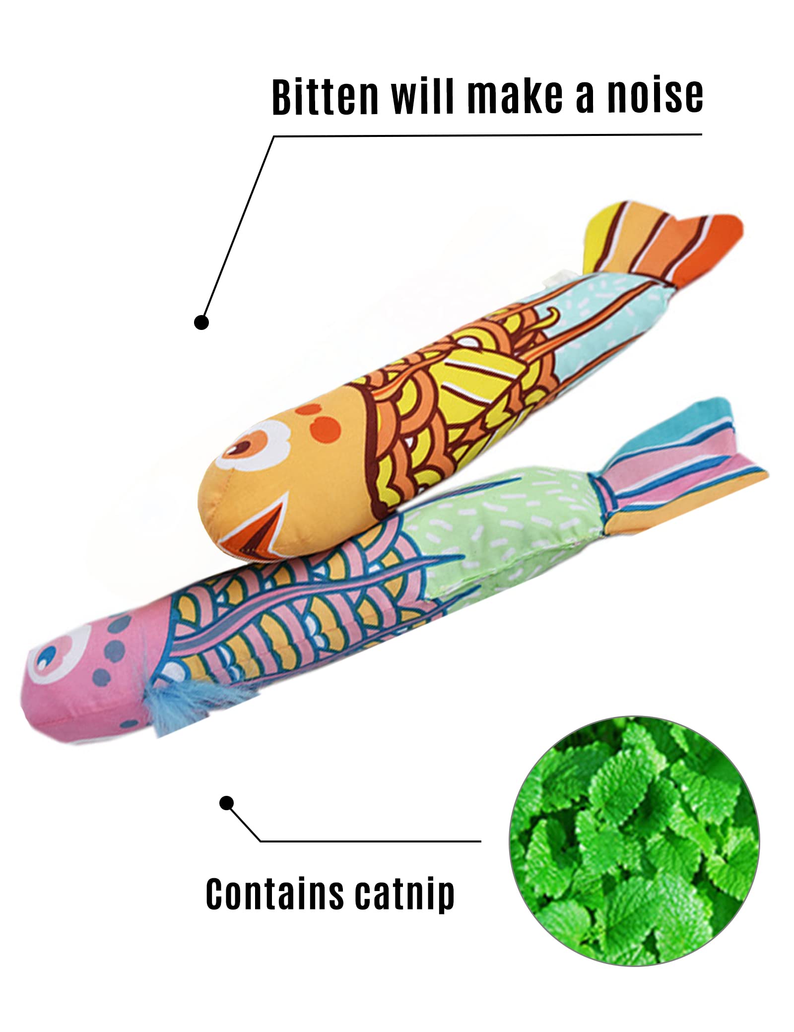Foto 7 | Juguete Catnip Toy Con Forma De Pez Y Gato Para Gatitos De Interior (naranja) - Venta Internacional.