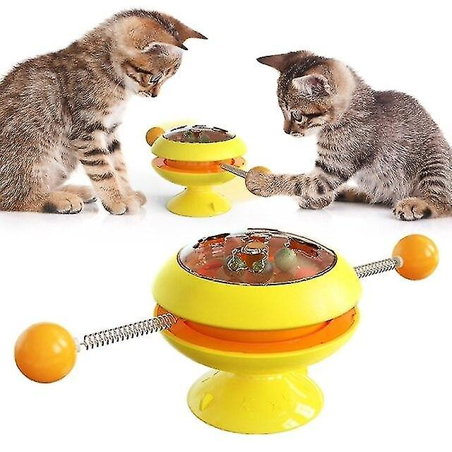 Foto 2 | Mesa Giratoria Con Forma De Molino De Viento De Juguete Para Gatos Con Base De Ventosa - Venta Internacional.