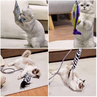 Foto 1 | Juguete Creativo Para Mascotas, Divertido Simulador De Palo De Gato, Golpeando Peces - Venta Internacional.