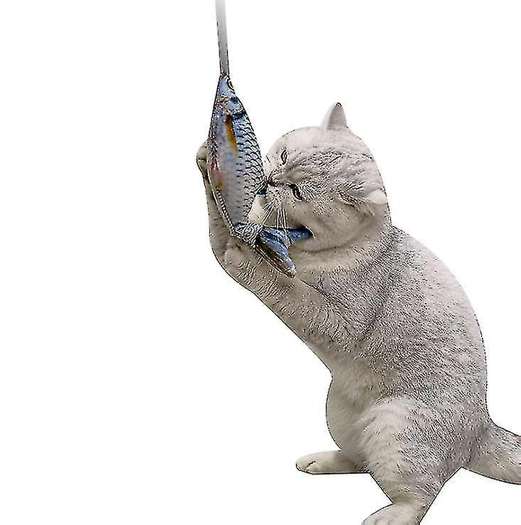 Juguete Para Gatos Huoguo Fish1, Mascota Creativa, Divertida Hierba Gatera Con Cola Giratoria - Venta Internacional.