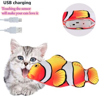 Foto 4 | Juguete Para Gatos Huoguo Flopping Fish Moving Cat Kicker Con Hierba Gatera - Venta Internacional.