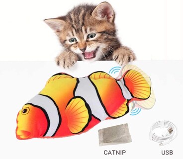 Foto 5 | Juguete Para Gatos Huoguo Flopping Fish Moving Cat Kicker Con Hierba Gatera - Venta Internacional.
