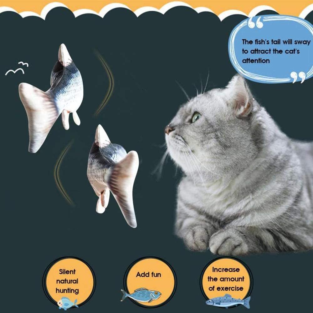 Juguete Para Gatos Huoguo Flopping Fish Moving Cat Kicker Con Hierba Gatera - Venta Internacional.