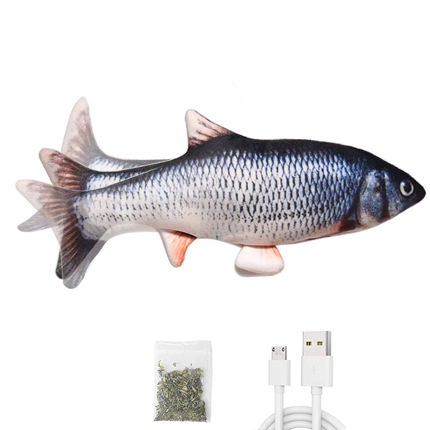 Foto 1 | Juguete Para Gatos Leven Flopping Cat Kicker Fish Con Hierba Gatera Para Perros Pequeños - Venta Internacional.