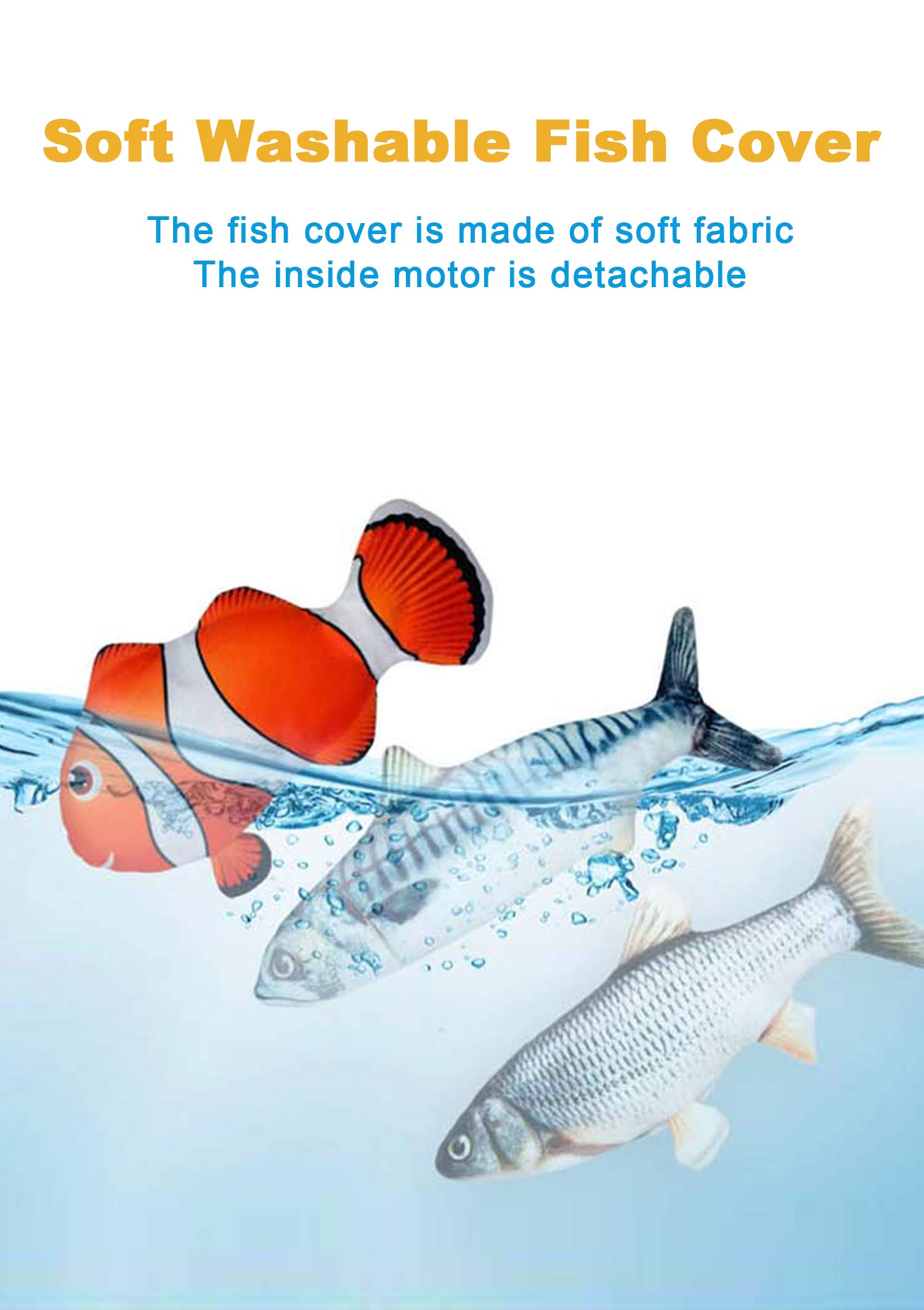 Foto 7 pulgar | Juguete Para Gatos Leven Flopping Cat Kicker Fish Con Hierba Gatera Para Perros Pequeños - Venta Internacional.