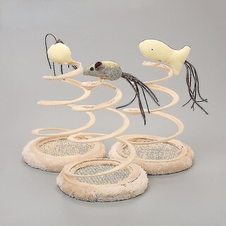 Foto 1 | Falsa Ventosa Para Ratones Con Plumas Elásticas Para Gatos, Huoguo, Con Forma De Pez - Venta Internacional.