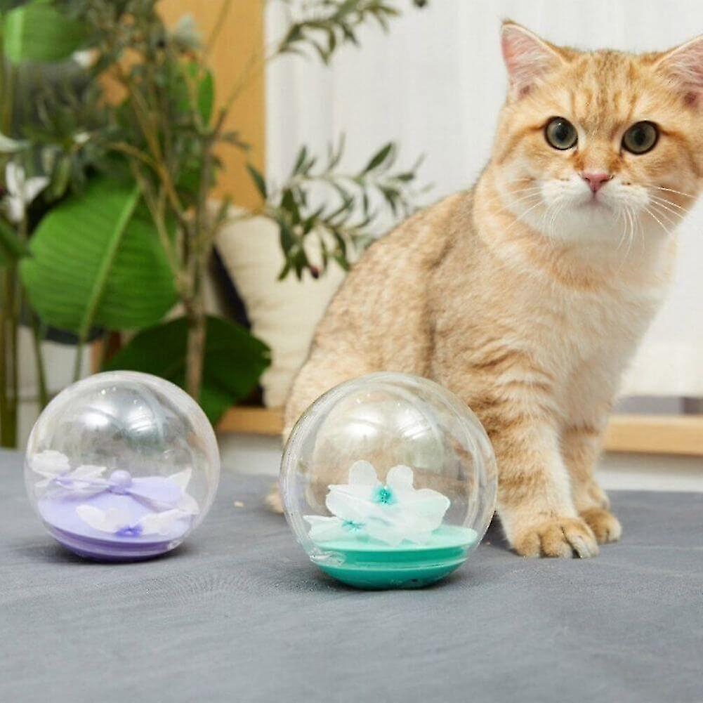 Foto 5 | Pelota Eléctrica Con Forma De Mariposa, Gato, De Juguete, Revoloteando, Púrpura, Huoguo - Venta Internacional.