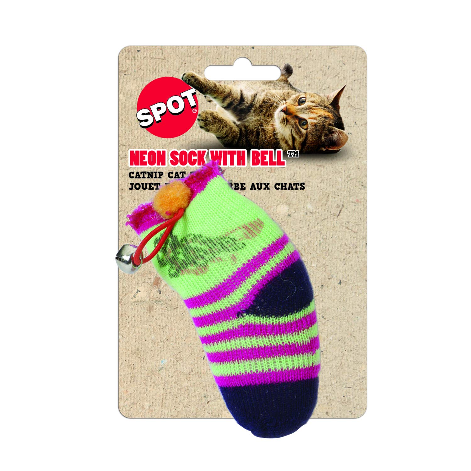 Foto 3 pulgar | Calcetín De Neón Cat Toy Spot Ethical De 5 Pulgadas Con Hierba Gatera Y Campana - Venta Internacional.