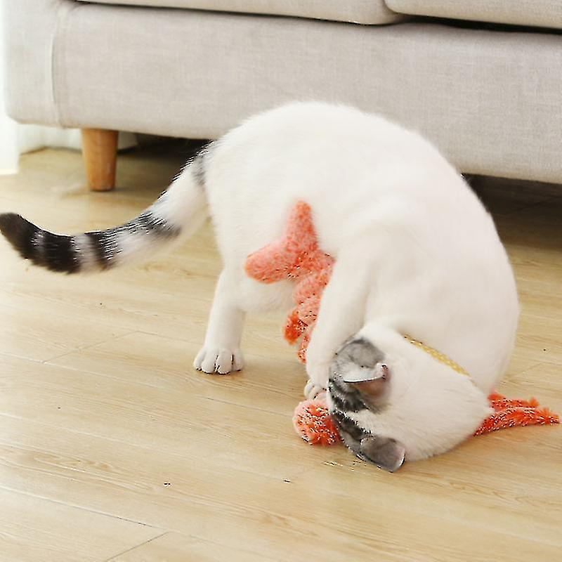 Foto 4 pulgar | Juguete Para Gatos Huoguo Pet Soft Con Forma De Langosta Electrónica Con Cable Usb - Venta Internacional.