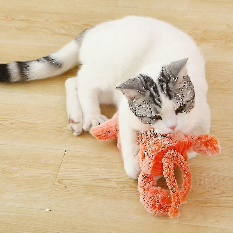 Foto 5 pulgar | Juguete Para Gatos Huoguo Pet Soft Con Forma De Langosta Electrónica Con Cable Usb - Venta Internacional.