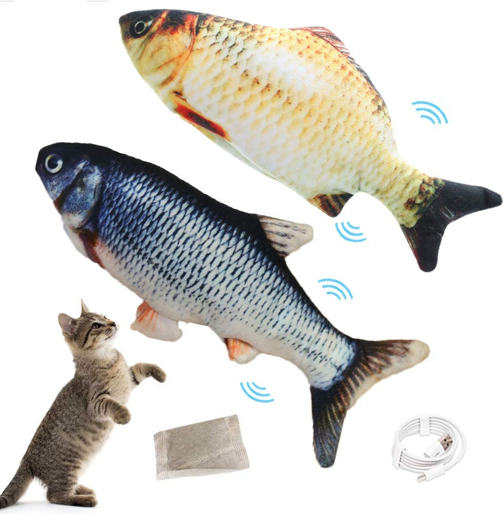 Foto 5 | Juguete Para Gatos Huoguo, Con Forma De Pez En Movimiento, Para Gatos, 2 Unidades - Venta Internacional.