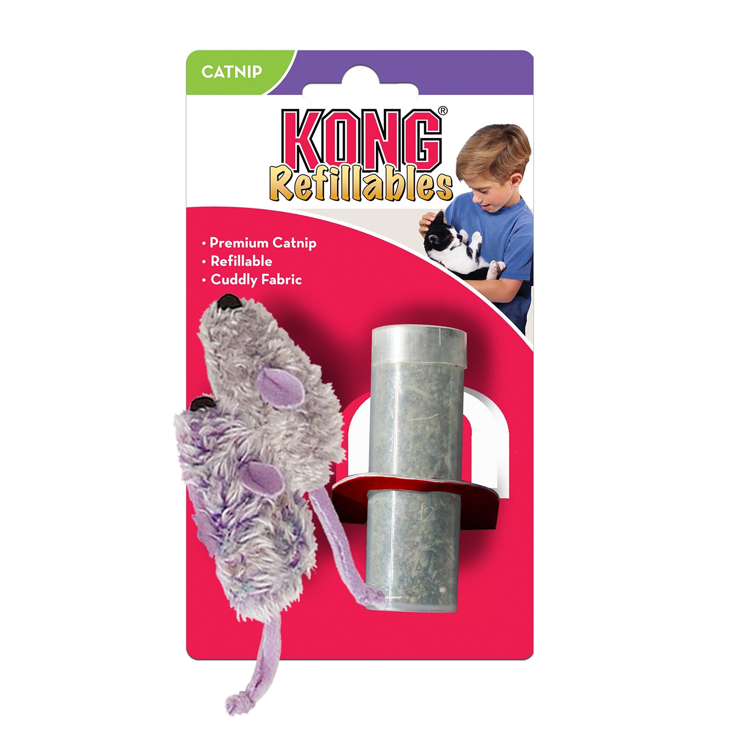 Foto 3 pulgar | Ratones Morados Y Gris Escarchado Cat Toy Kong Con Hierba Gatera, Paquete De 2 - Venta Internacional.