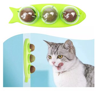 Foto 2 | Juguetes para Gatos 3 Bolas Giratorias Verdes