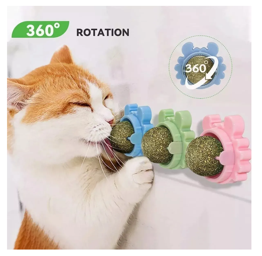 Foto 5 | Bola Giratoria Con Hierba Gatera De Juguete Para Gatos, 6pz