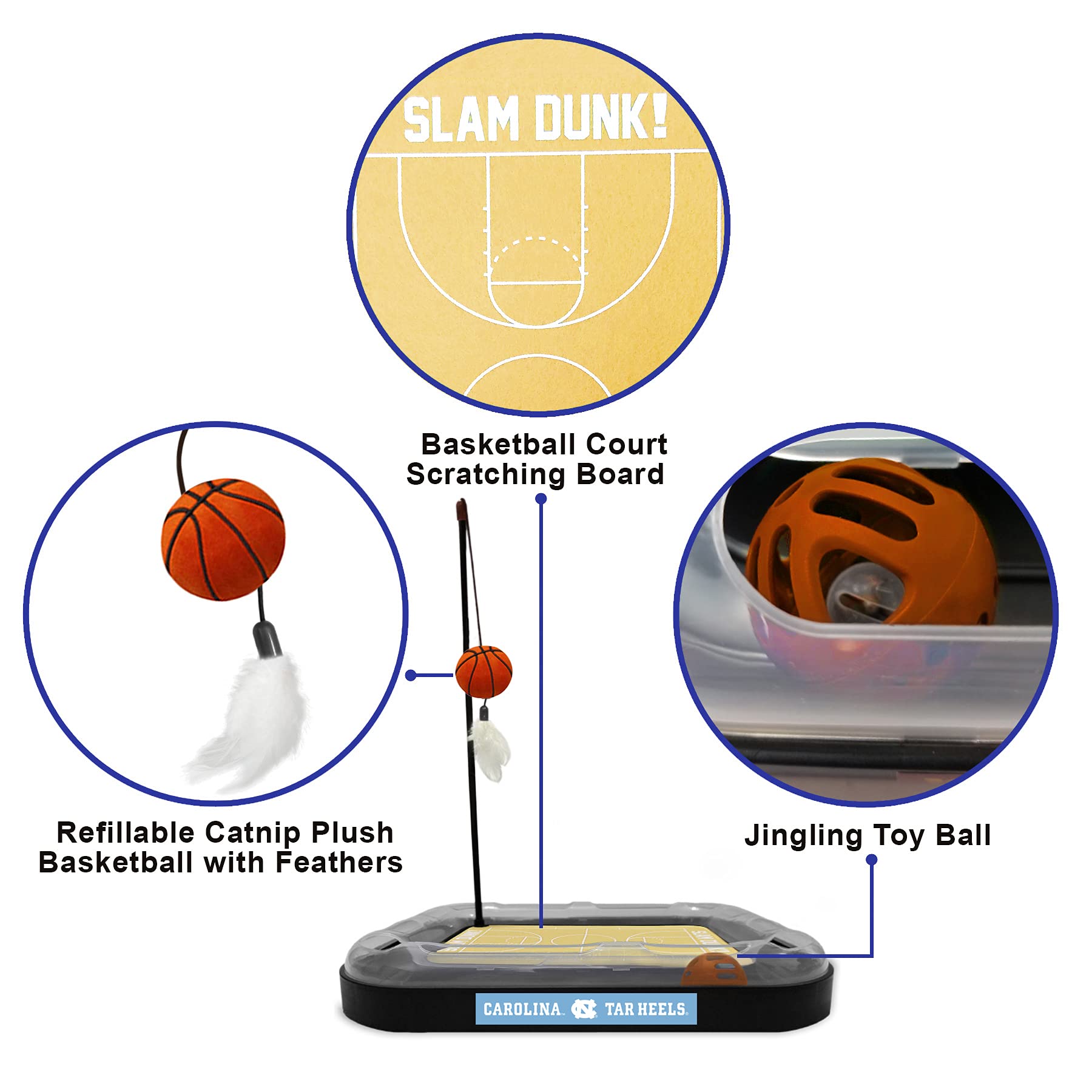 Foto 6 | Juguete Para Rascar Gatos Pets First Ncaa Tar Heels - Venta Internacional.