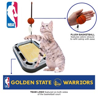 Foto 2 | Pelota De Baloncesto Cat Scratcher Toy Pets First Golden State Warriors - Venta Internacional.