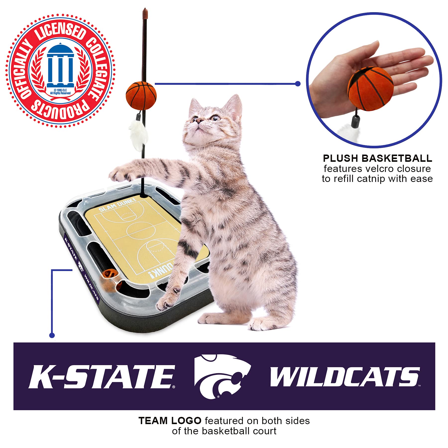 Foto 5 pulgar | Juguete Para Rascar Gatos Pets First Ncaa Kansas State Wildcats - Venta Internacional.