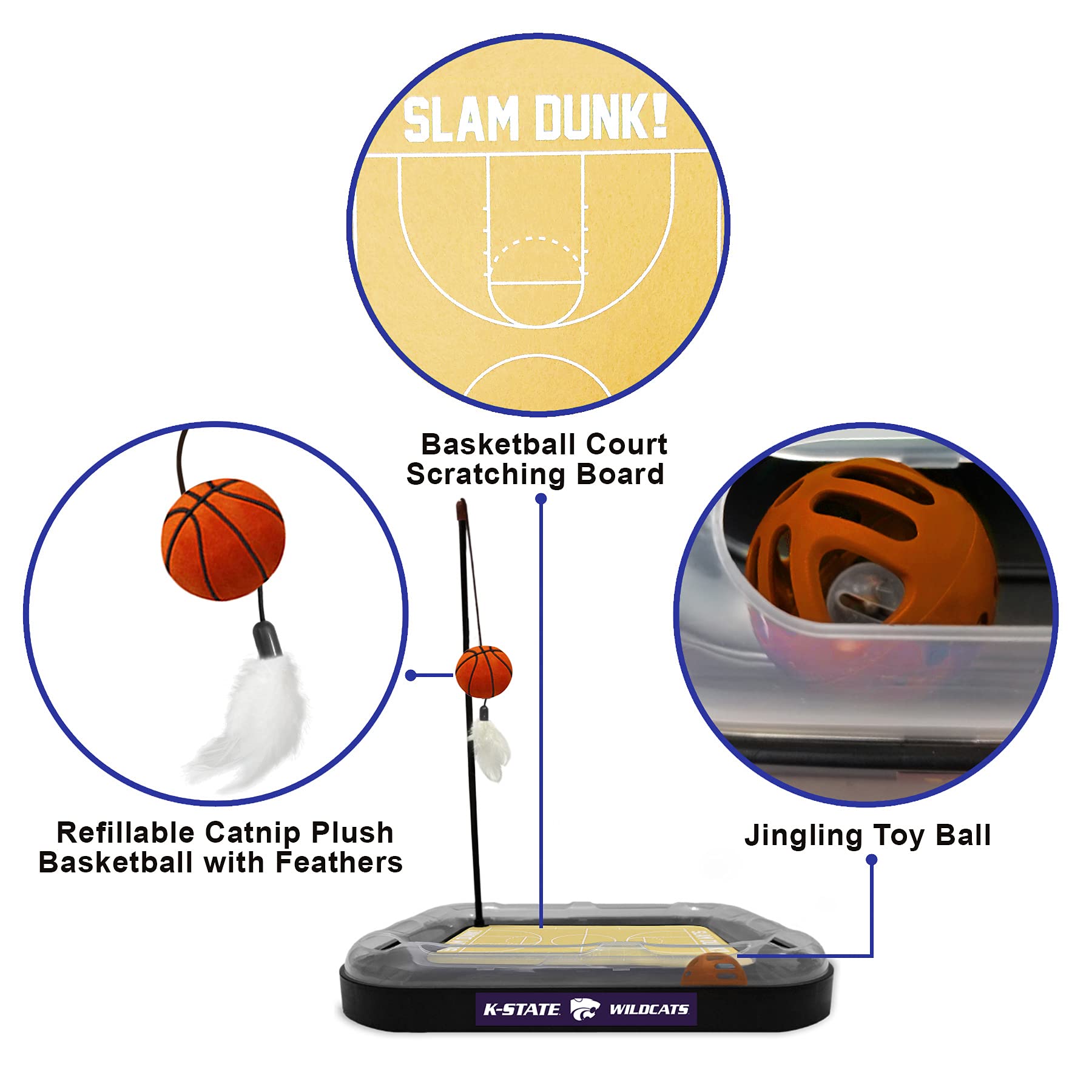 Foto 6 | Juguete Para Rascar Gatos Pets First Ncaa Kansas State Wildcats - Venta Internacional.