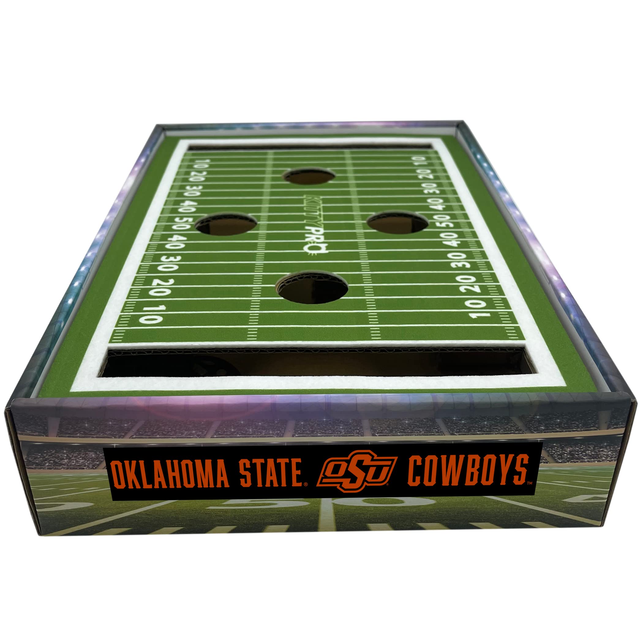 Foto 5 pulgar | Caja Rascadora Para Gatos Pets First Ncaa Oklahoma State Cowboys - Venta Internacional.