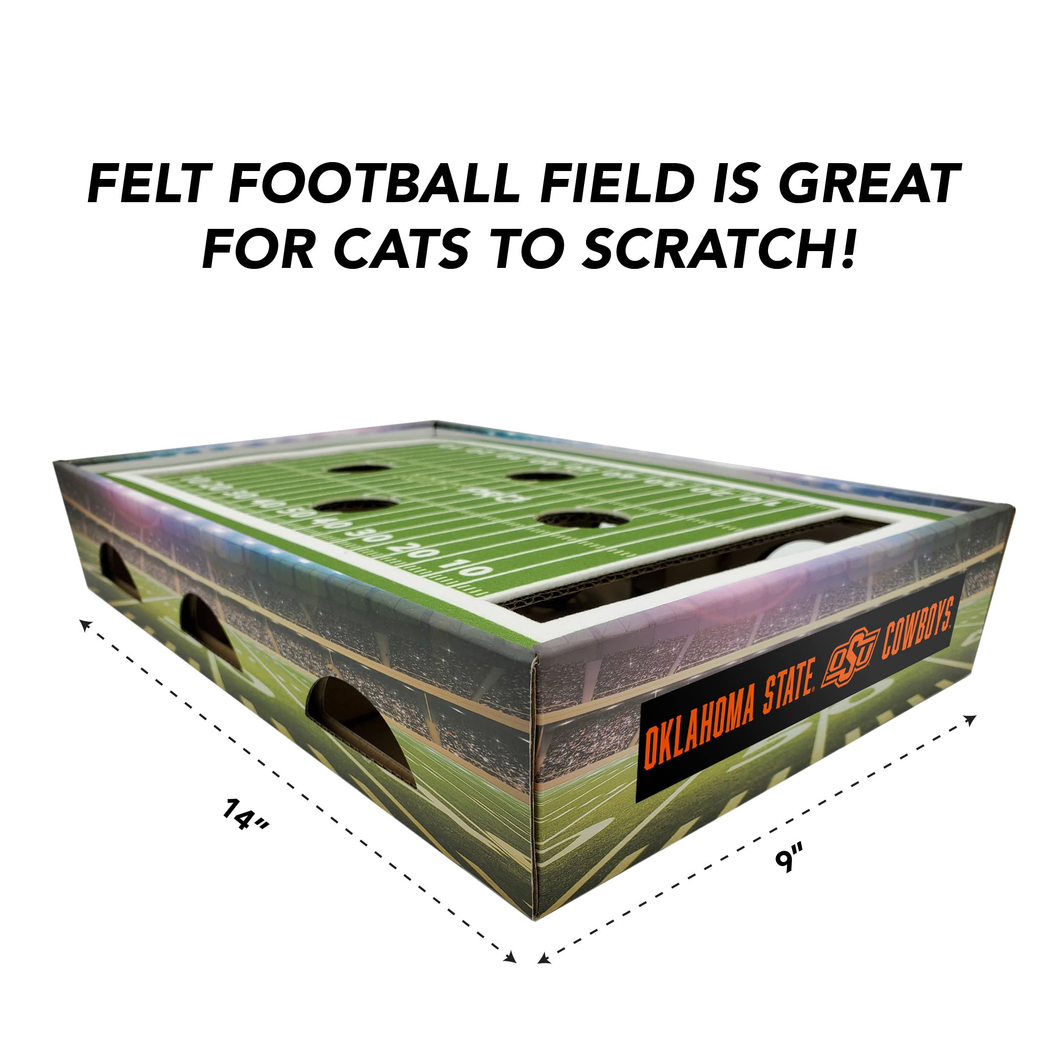 Foto 7 pulgar | Caja Rascadora Para Gatos Pets First Ncaa Oklahoma State Cowboys - Venta Internacional.