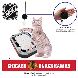 Foto 5 | Juguete Para Rascar Gatos Pets First Nhl Chicago Blackhawks Hockey - Venta Internacional.