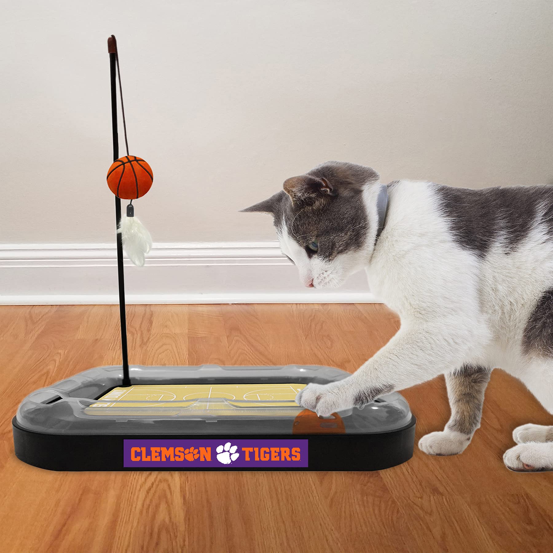 Foto 5 | Juguete Rascador Para Gatos, Primera Pelota De Baloncesto De Los Clemson Tigers De La Ncaa - Venta Internacional.