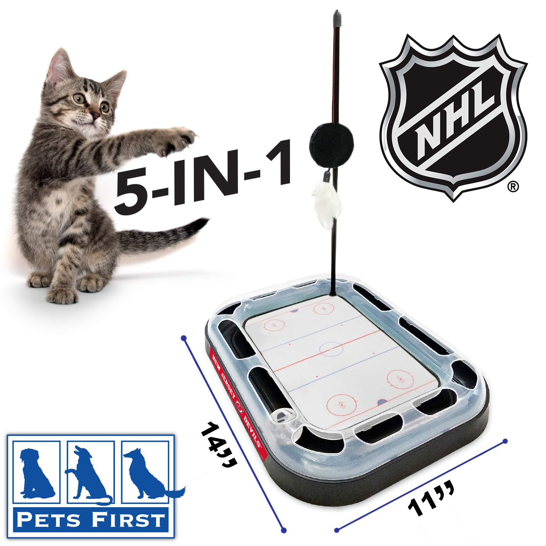 Foto 6 pulgar | Juguete Para Rascar Gatos Pets First Nhl New Jersey Devils Hockey - Venta Internacional.