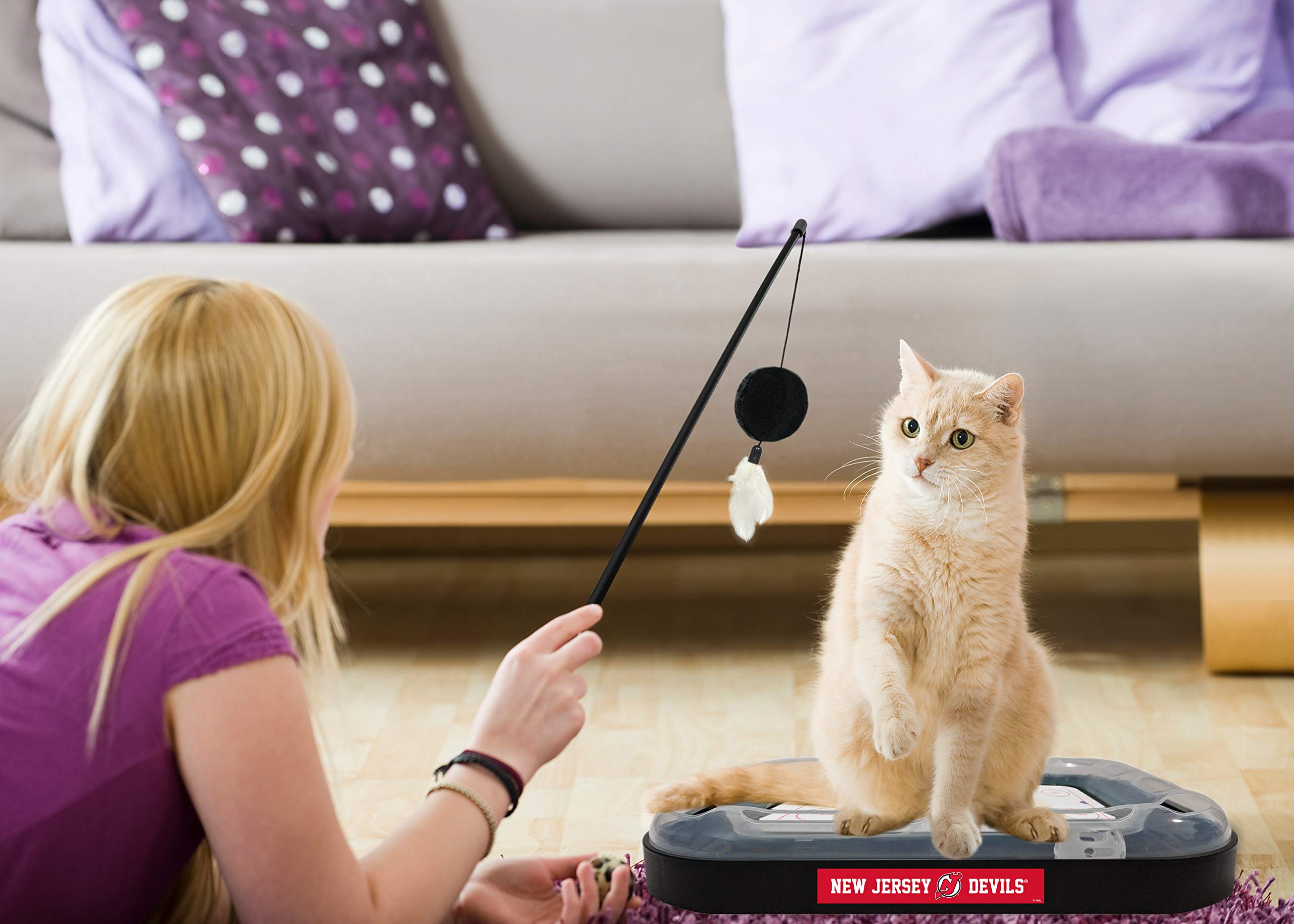 Foto 7 pulgar | Juguete Para Rascar Gatos Pets First Nhl New Jersey Devils Hockey - Venta Internacional.