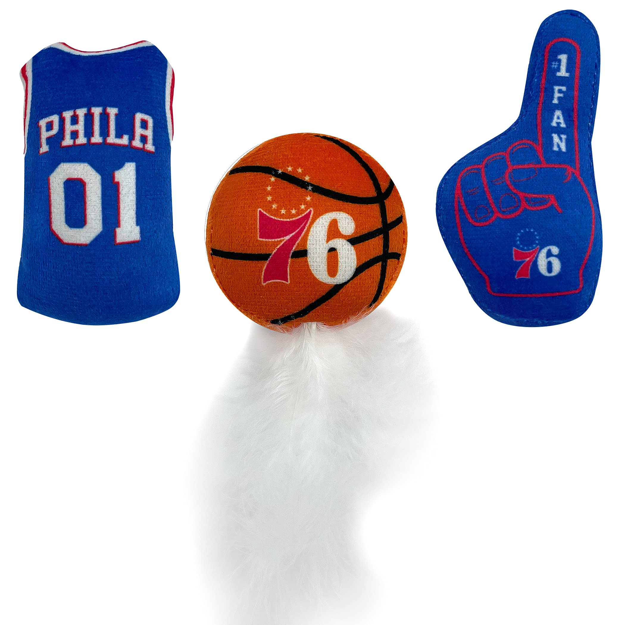 Foto 6 pulgar | Juego De 3 Peluches Cat Toy Pets First Nba 76ers Con Hierba Gatera - Venta Internacional.