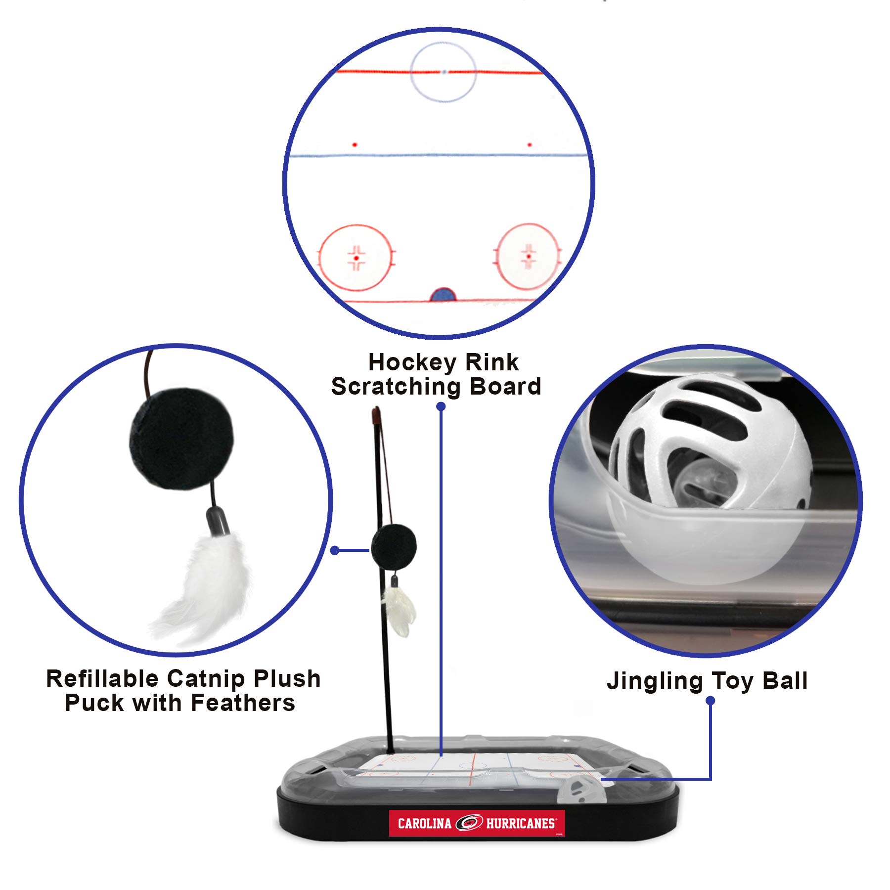 Foto 7 pulgar | Juguete Para Rascar Gatos Pets First Nhl Carolina Hurricanes - Venta Internacional.