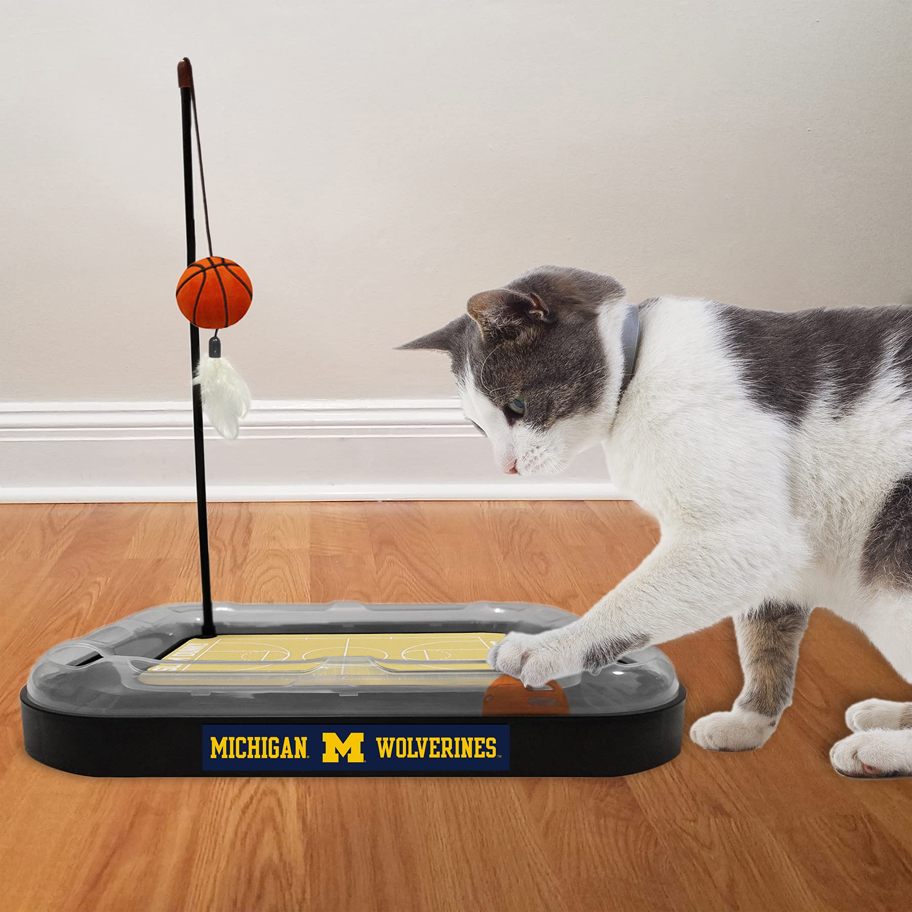 Foto 5 | Juguete Para Rascar Gatos, Primera Pelota De Baloncesto De Los Michigan Wolverines De La Ncaa - Venta Internacional.