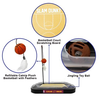 Foto 6 | Cat Scratcher Toy Pets, Primera Pelota De Baloncesto De Los Cleveland Cavaliers - Venta Internacional.