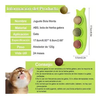 Foto 4 | Catnip Ball,juguetes Con Hierba Gatera Incluye 3 Sabores Diferentes: Catnip, Gall Fruite Y The Fruit Of Silvervine