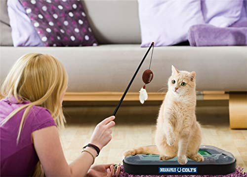 Foto 3 pulgar | Cat Scratcher Toy Pets, Primer Balón De Fútbol De Los Indianapolis Colts De La Nfl - Venta Internacional.