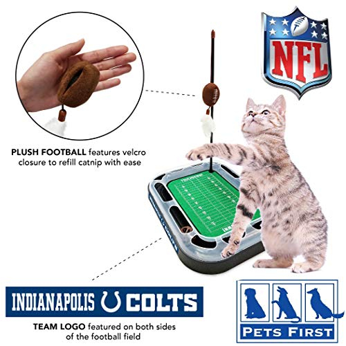 Foto 4 | Cat Scratcher Toy Pets, Primer Balón De Fútbol De Los Indianapolis Colts De La Nfl - Venta Internacional.