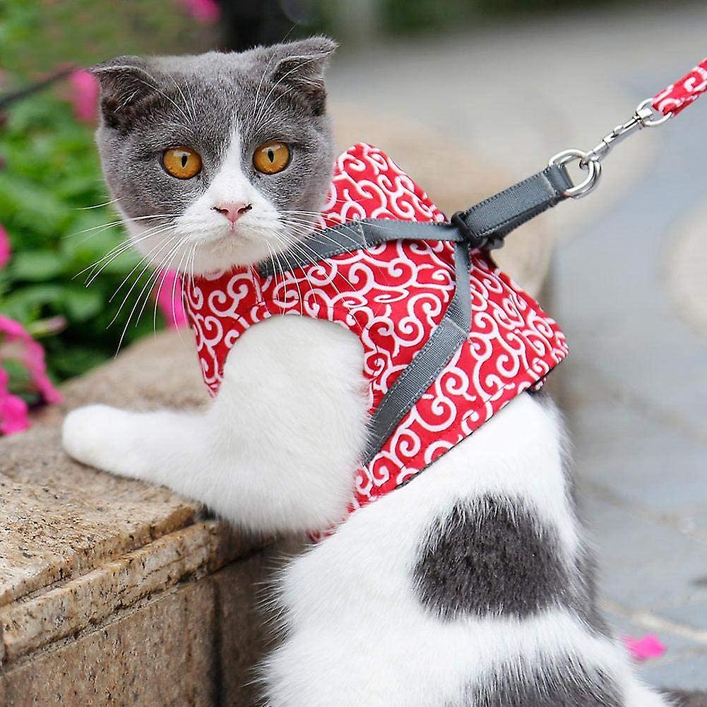 Juego De Arneses Para Gatos Huoguo, A Prueba De Fugas, Acolchado Y Lino - Venta Internacional.