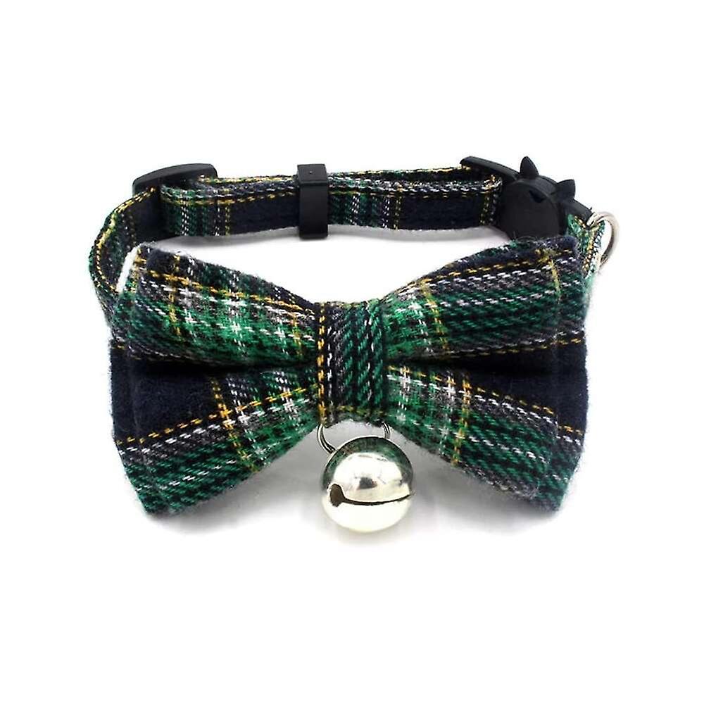 Foto 3 pulgar | Collar Para Gatos Huoguo, Hebilla De Seguridad, Campana Navideña Escocesa - Venta Internacional.