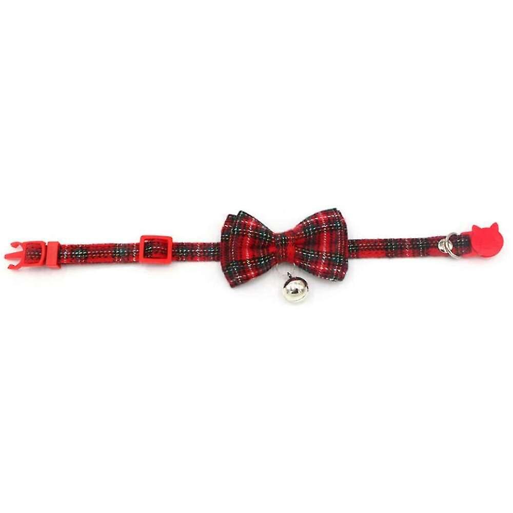 Foto 4 pulgar | Collar Para Gatos Huoguo, Hebilla De Seguridad, Campana Navideña Escocesa - Venta Internacional.