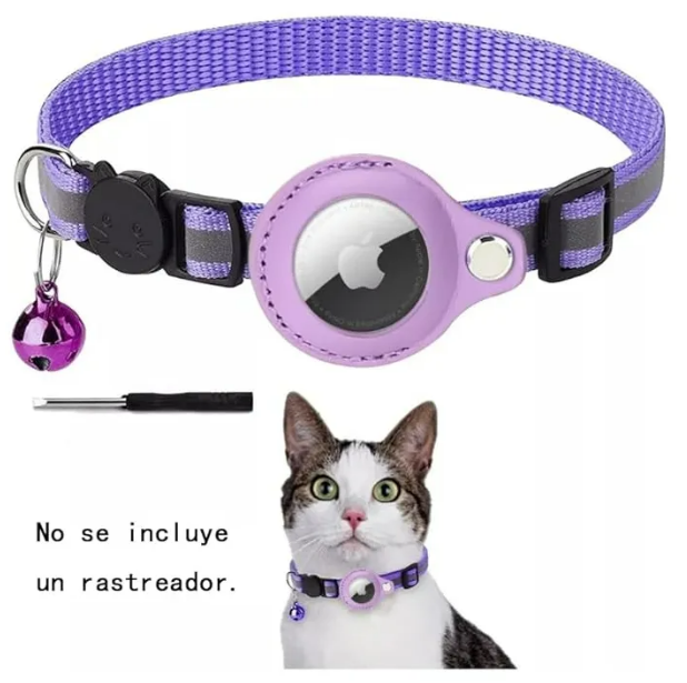 Foto 3 pulgar | Xtellar Collar Premium Para Gato Con Airtag  Timbre Y Sistema Superior De Seguridad