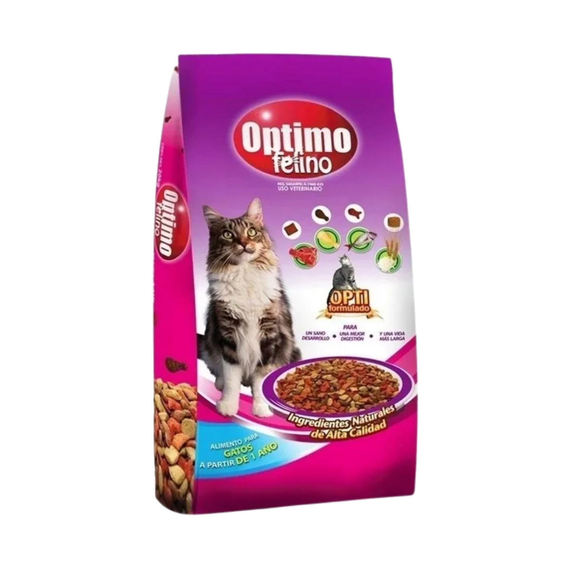 Foto 2 pulgar | Alimento para Gato Optimo Select Felino de 20 Kg