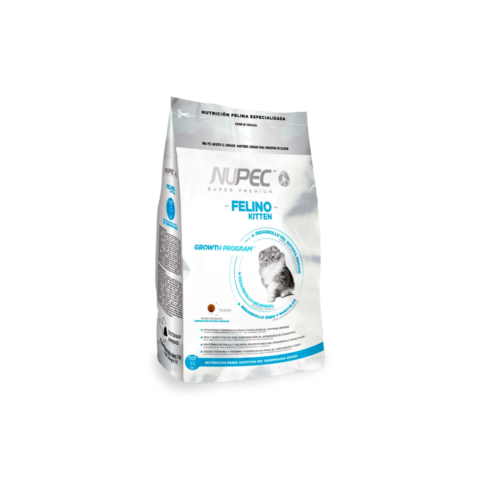 Foto 2 pulgar | Alimento Para Gato Felino Kitten Nupec 3 Kg