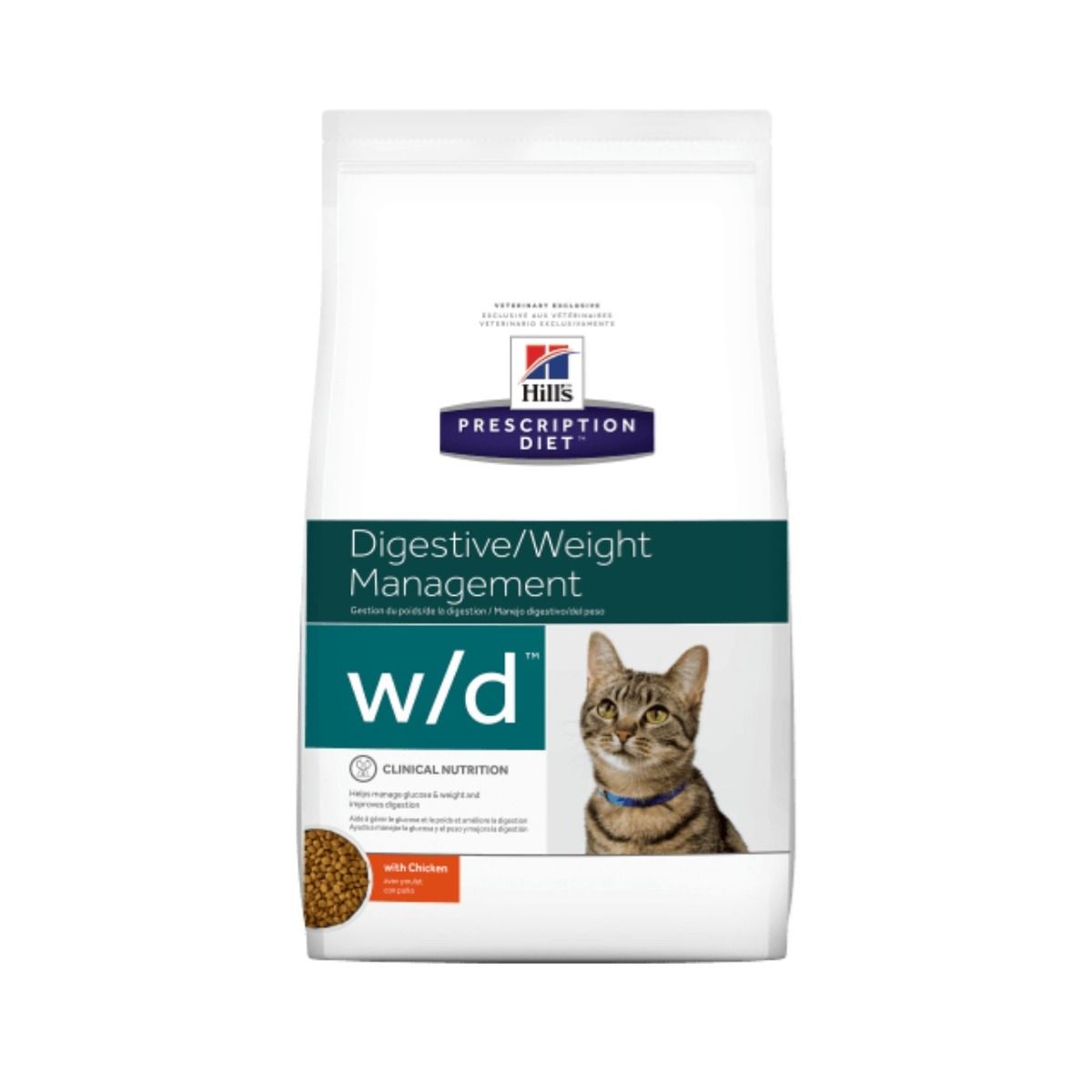 Foto 2 pulgar | Alimento para Gato W/d Feline Dry Hill's Prescription Diet 3.9 Kg