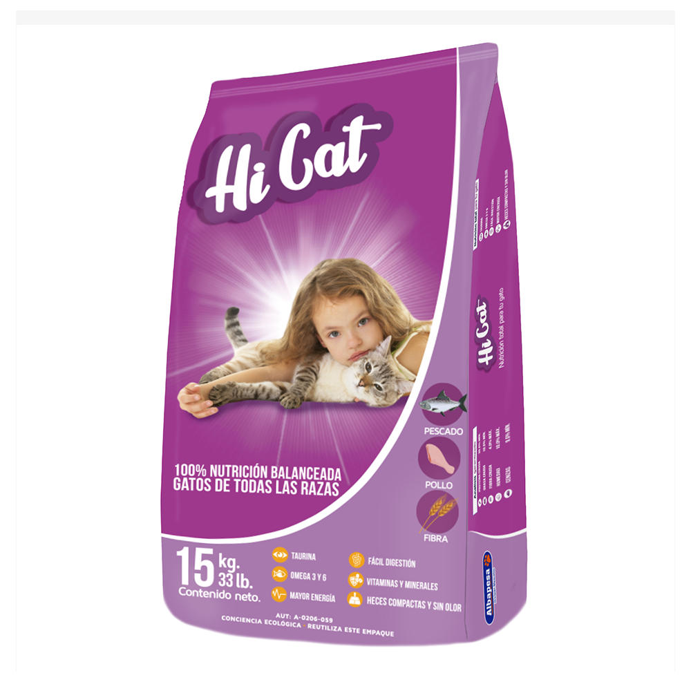 Alimento para Gatos Hi Cat de Todas las Edades 15 kg