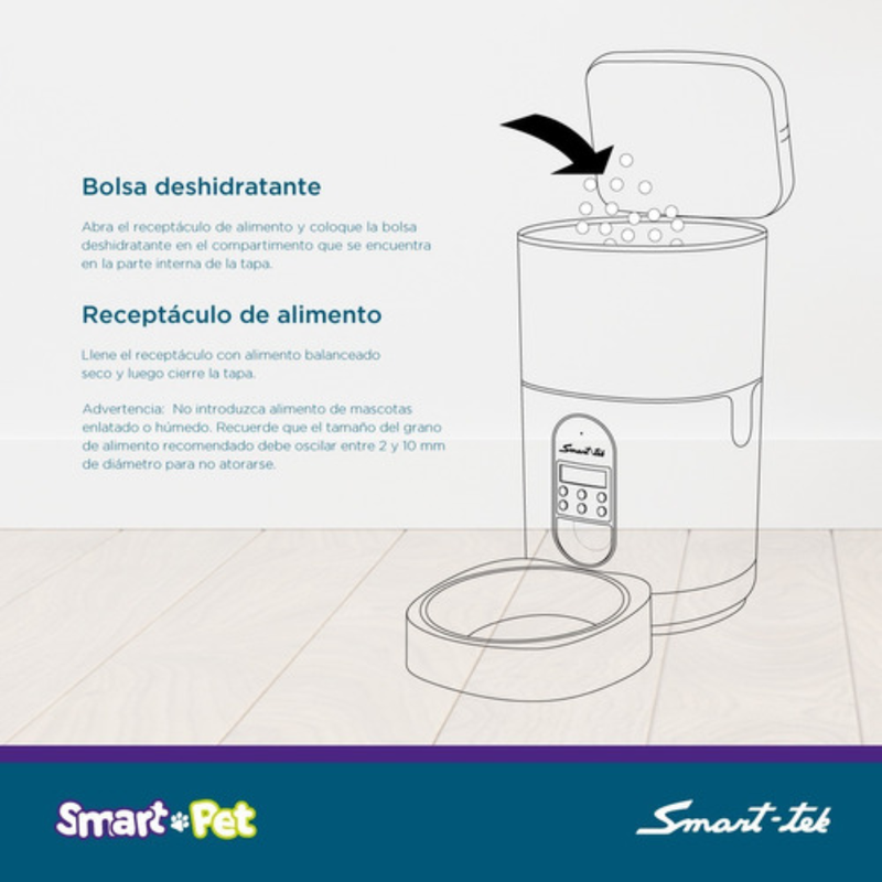 Foto 6 pulgar | Racionador de Alimentos Smart-Tek PF100/PF200 Blanco 4l Automático