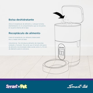 Foto 5 | Racionador de Alimentos Smart-Tek PF100/PF200 Blanco 4l Automático
