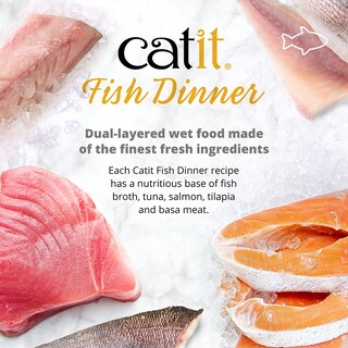 Foto 2 | Comida Húmeda Para Gatos Catit Fish Dinner Con Tilapia Y Patatas - Venta Internacional.